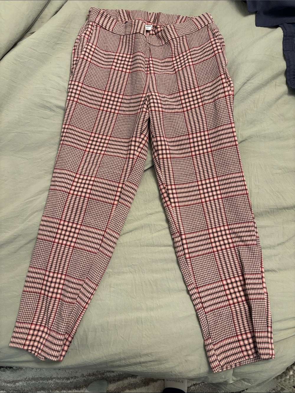 Old Navy Pink Plaid Pull-On Jogger work fall teacher professional comfy  Pants